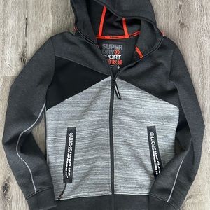 Superdry Small Black and Grey Sport Jacket